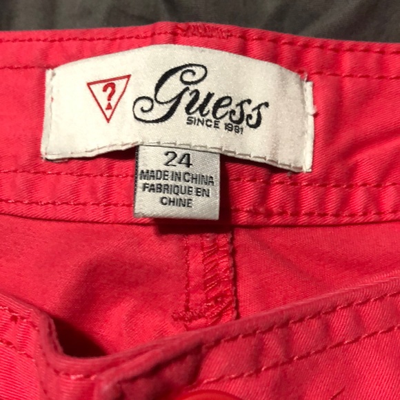 HP 🎉 Pink (longer) Guess Shorts - Picture 2 of 4